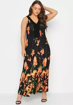 Длинное платье Yours Clothing, черный