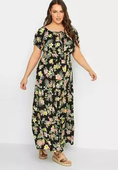 Длинное платье Yours Clothing, черный