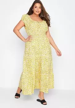 Длинное платье Yours Clothing, желтый