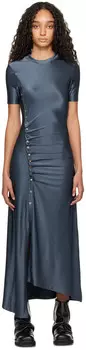 Длинное присборенное платье миди Rabanne