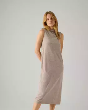 Длинное простое платье без рукавов Ysabel Mora, коричневый