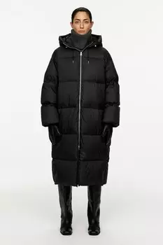 Длинное пуховое пальто Arket, черный