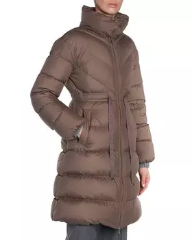Длинное пуховое пальто Moncler Brou, коричневый/бежевый