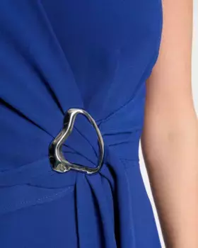 Длинное расклешенное платье Morgan, синий