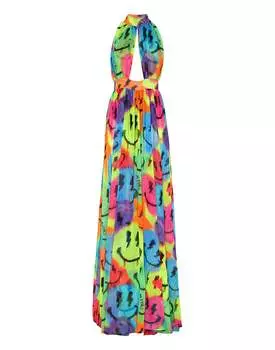 Длинное шифоновое платье Smile PHILIPP PLEIN, мультиколор