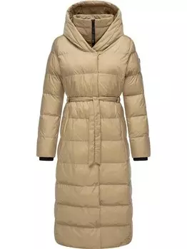 Длинное стеганое пальто niara Ragwear, коричневый