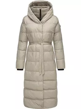 Длинное стеганое пальто niara Ragwear, серый