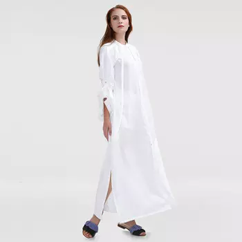 Длинное структурированное платье-рубашка Smart And Joy, белый