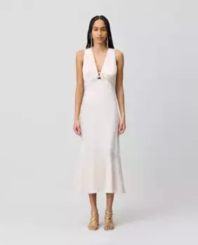 Длинное струящееся платье Claudie Pierlot, белый