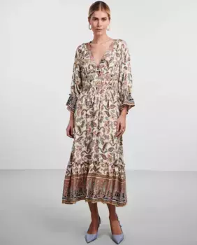 Длинное струящееся платье Yas, светло-коричневый