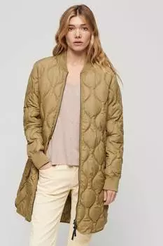 Длинное студийное пальто на подкладке Superdry, зеленый