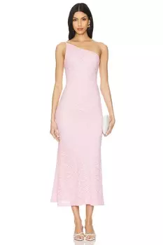 Длинное трикотажное платье albie Bardot, розовый