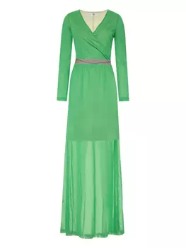 Длинное трикотажное платье Missoni, зеленый