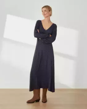Длинное трикотажное платье Southern Cotton, бордовый