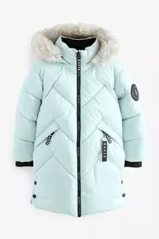 Длинное утепленное пальто, устойчивое к дождю Baker By Ted Baker, зеленый