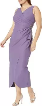 Длинное утягивающее платье-футляр без рукавов Alex Evenings, цвет Icy Orchid