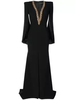 Длинное вечернее платье Jenny Packham, черный