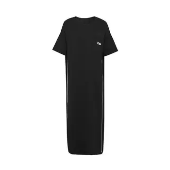 Длинное вязаное платье Deep Breath с карманами в стиле колор-блок, черный