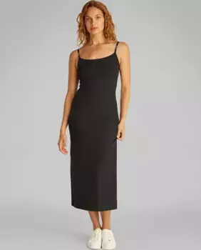 Длинное женское платье на бретелях Calvin Klein Jeans, черный