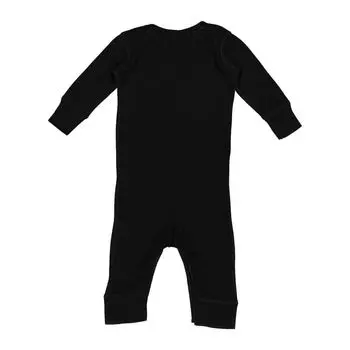 Длинноногое боди в рубчик для младенцев Rabbit Skins, черный