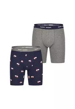 Длинные боксерские рождественские трусы-боксеры Happy Shorts, цвет santa