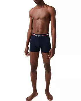 Длинные боксеры из хлопкового эластичного джерси Lacoste, 3 шт, мультиколор