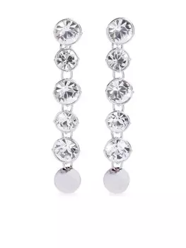 Длинные бриллиантовые серьги Jean Paul Gaultier, серебряный