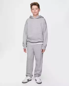 Длинные брюки из хлопка, эластичный пояс со шнурками для мальчиков Gap, серый