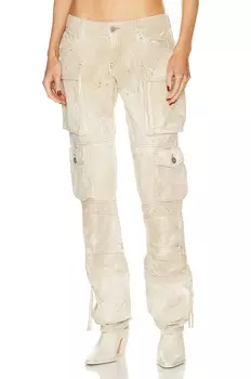 Длинные брюки Эсси THE ATTICO, цвет Natural Marble