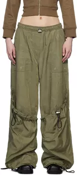 Длинные брюки-карго цвета хаки The Attico