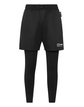 Длинные брюки Plein Sport Skinny Workout Pants, черный