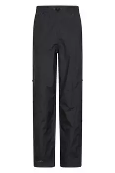 Длинные брюки Rainpour, водонепроницаемые брюки Rip Stop Mountain Warehouse, черный
