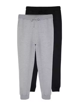 Длинные брюки Trendyol Regular Workout Pants, цвет mottled grey/black