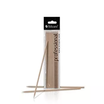 Длинные деревянные маникюрные палочки, 18 см, 10 шт. Silcare