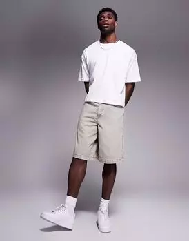 Длинные джинсовые шорты ASOS DESIGN из выбеленного денима