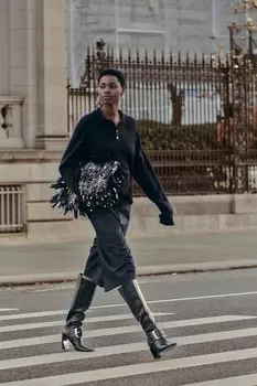 Длинные джинсовые шорты-бермуды ZARA, синий