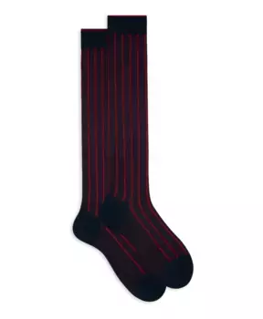 Длинные хлопковые носки с двумя ребрышками Gallo, мультиколор