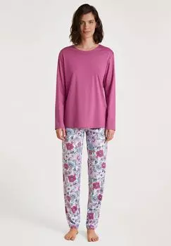 Длинные хлопковые пижамы для женщин CALIDA, цвет Red Violet