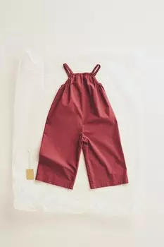Длинные комбинезоны из поплина ZARA, бордо