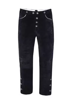 Длинные кожаные брюки EDELNICE, черный