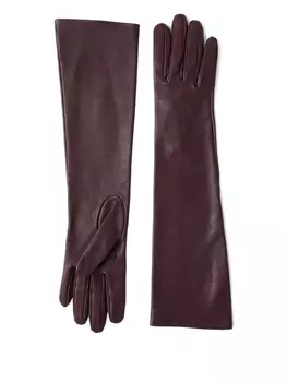 Длинные кожаные перчатки Brunello Cucinelli, красный