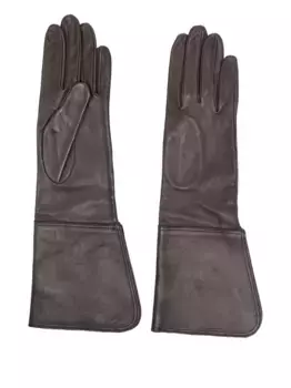 Длинные кожаные перчатки Manokhi, коричневый