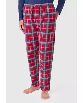 Длинные красные фланелевые пижамные штаны El Bho Nocturno, темно-синий