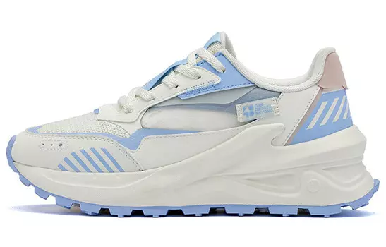 Длинные кроссовки для жизни женские с низким верхом Feather White/Breezy Blue 361°