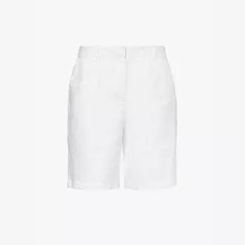 Длинные льняные шорты Alexandra Aspiga, белый