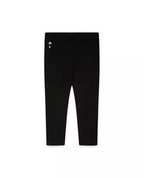 Длинные леггинсы для девочек из однотонной ткани Canada House, черный