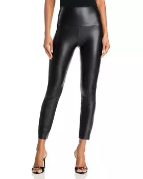 Длинные леггинсы из искусственной кожи Norma Kamali, черный