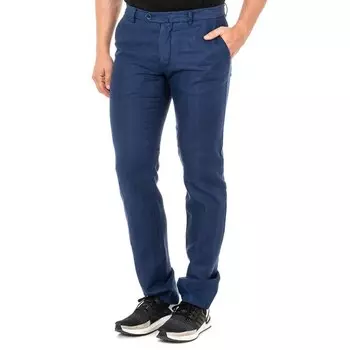 Длинные мужские брюки в клетку с прямым подолом jmta03 La Martina, синий