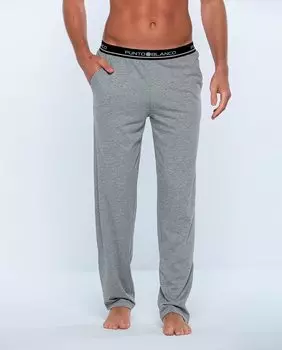 Длинные мужские пижамные штаны из 100% чесаного хлопка Punto Blanco, серый