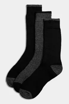 Длинные носки – 3 пары Marks & Spencer, черный